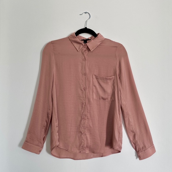 Silk Champagne Pink Blouse - Picture 1 of 1